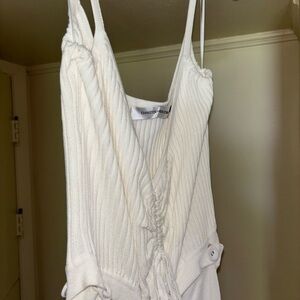 Christopher Esber White Ribbed Dress